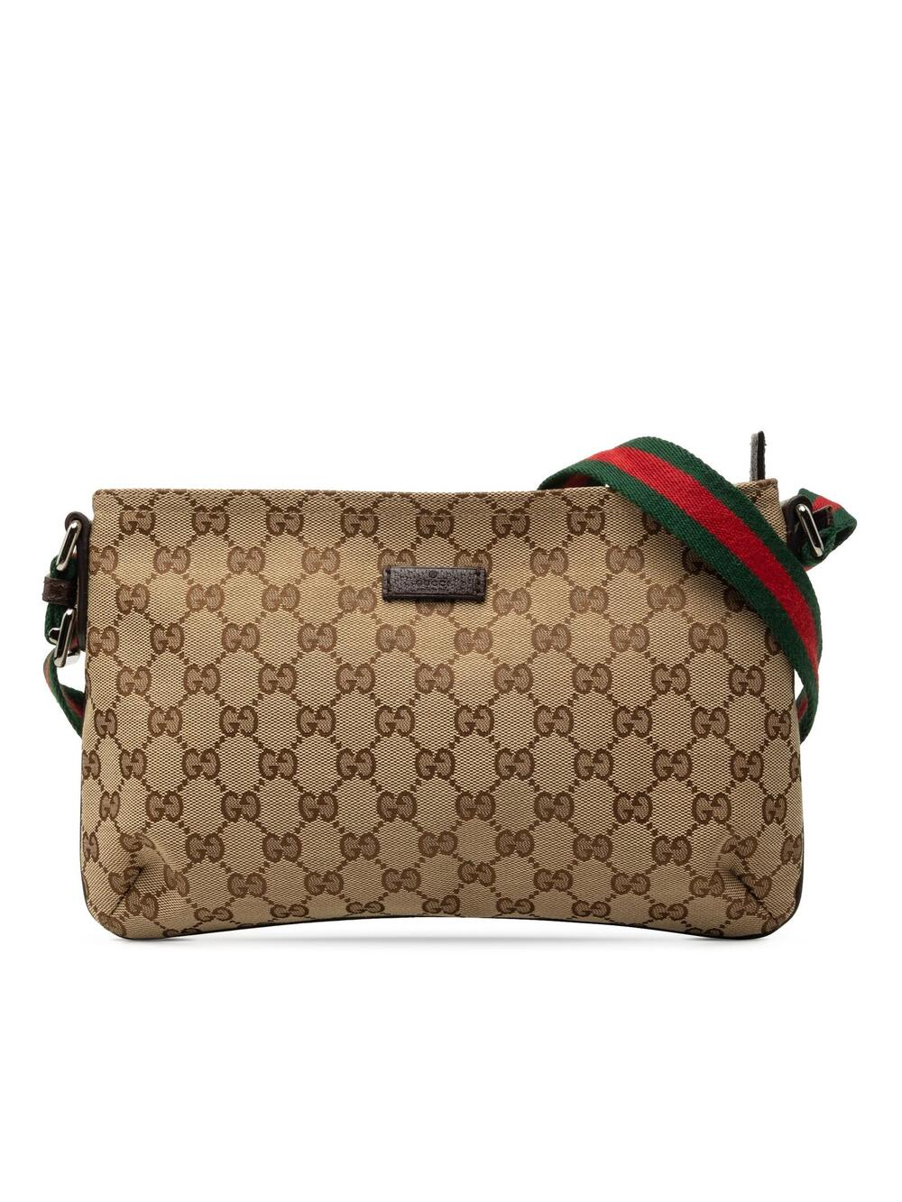 Gucci Gg Canvas Web Crossbody Pre-Loved #360383G65B